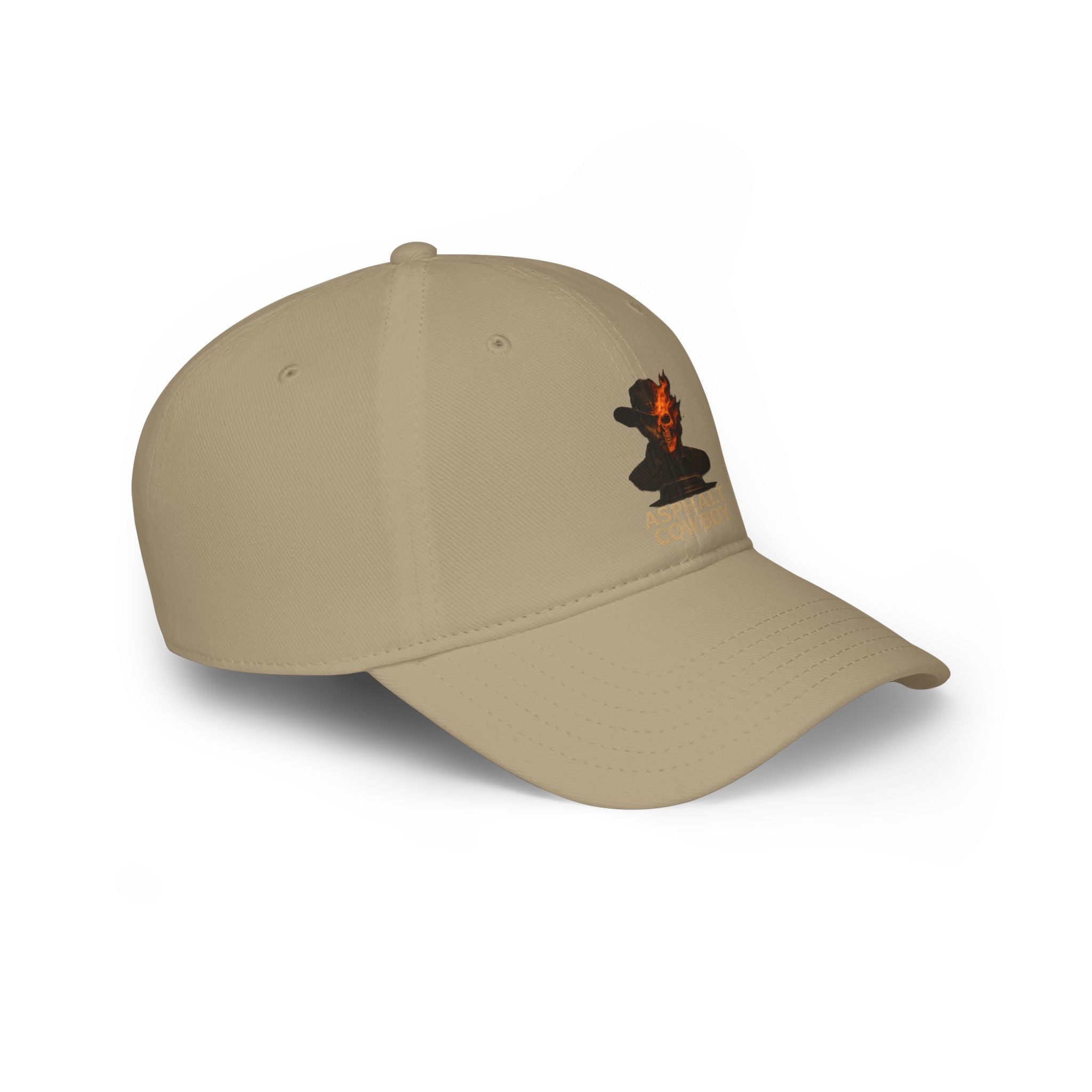 Asphalt Cowboy Flaming Skull Cap