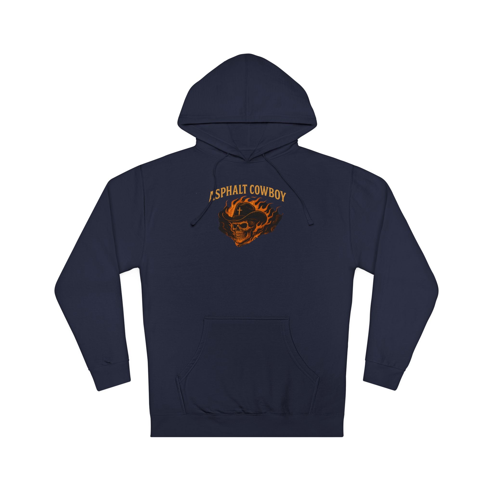 Asphalt Cowboy Hoodie — 'His Will, My Wheels' Graphic Pullover