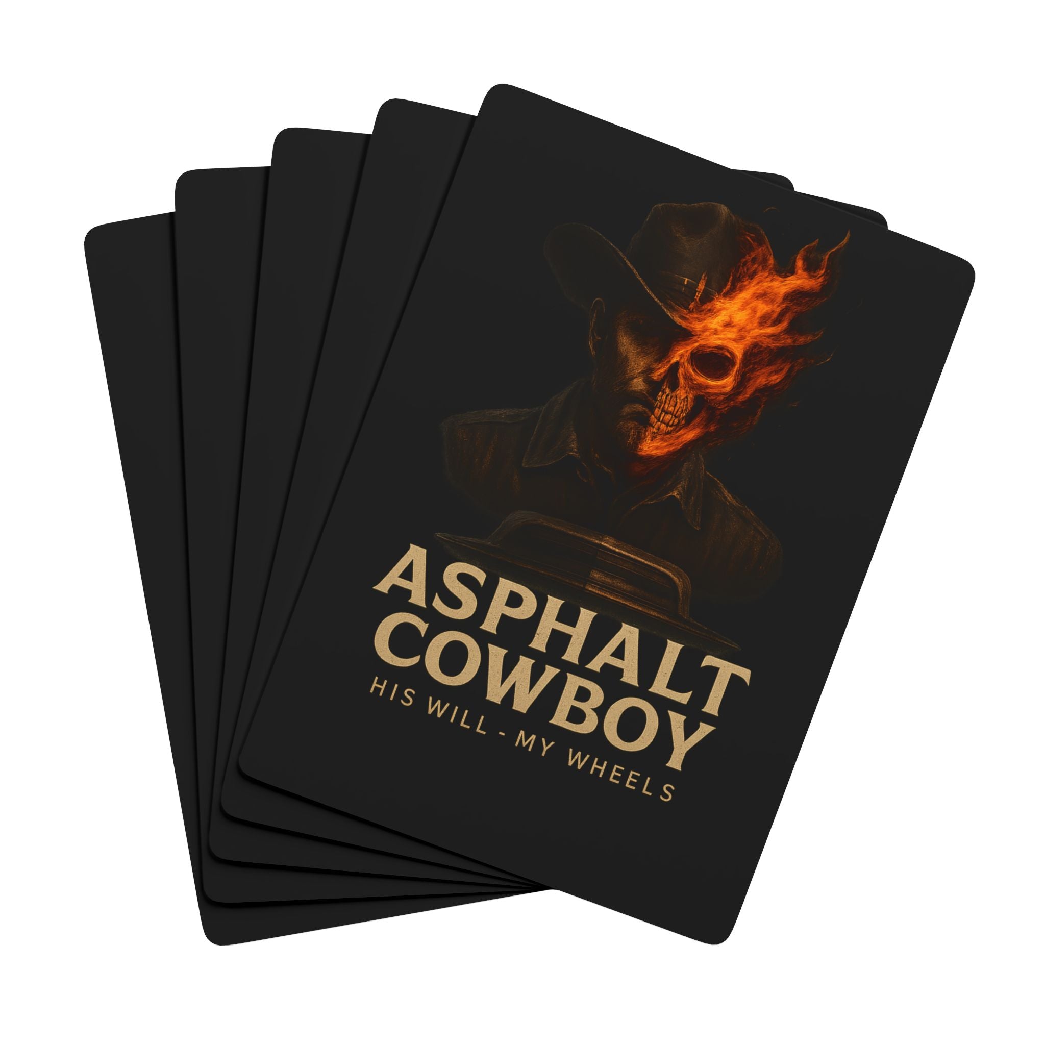 Poker Playing Cards — Asphalt Cowboy Trucker Deck