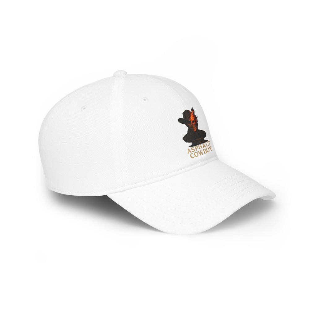 Asphalt Cowboy Flaming Skull Cap