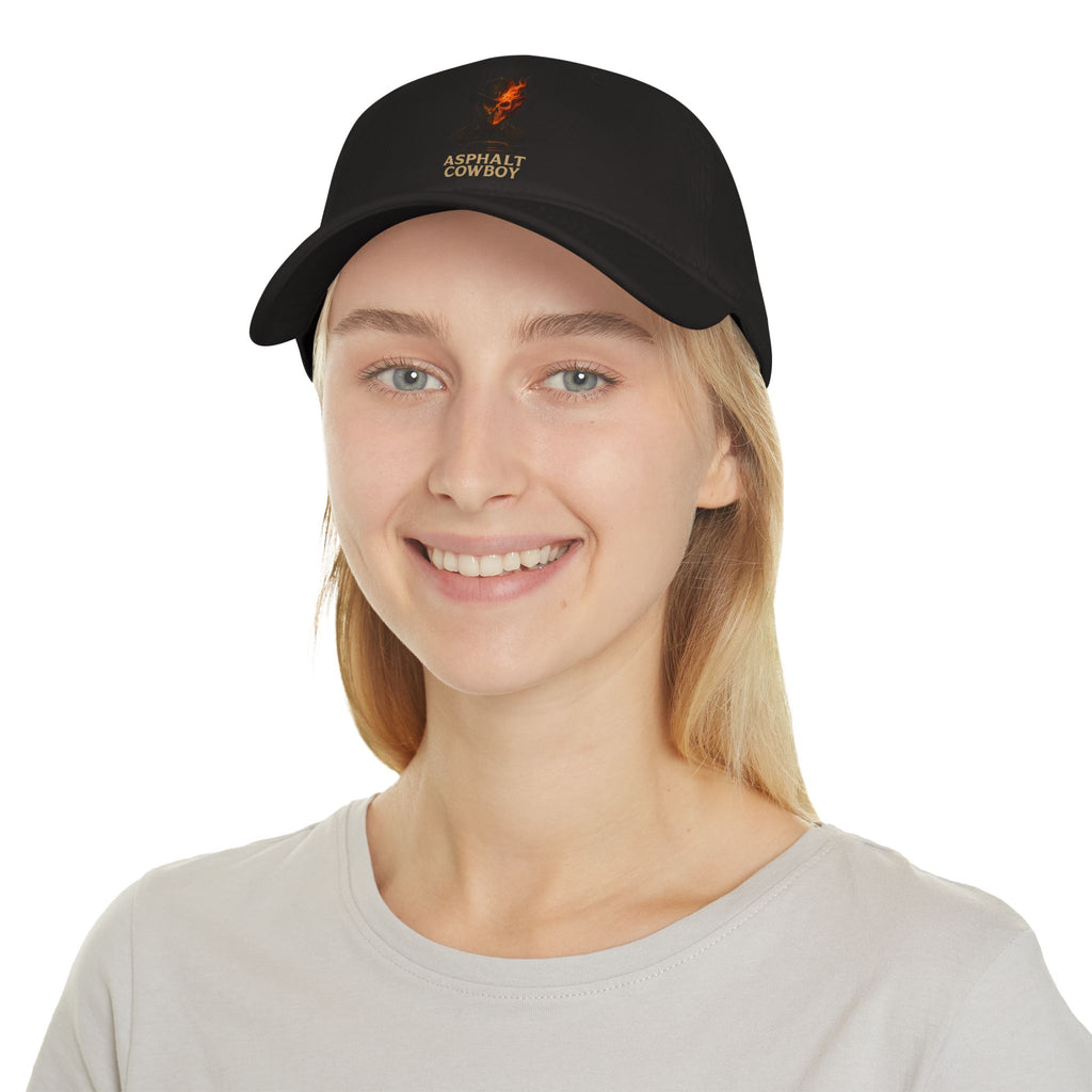 Asphalt Cowboy Flaming Skull Cap
