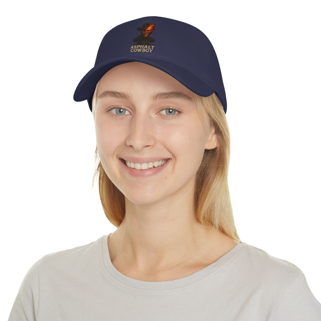 Asphalt Cowboy Flaming Skull Cap
