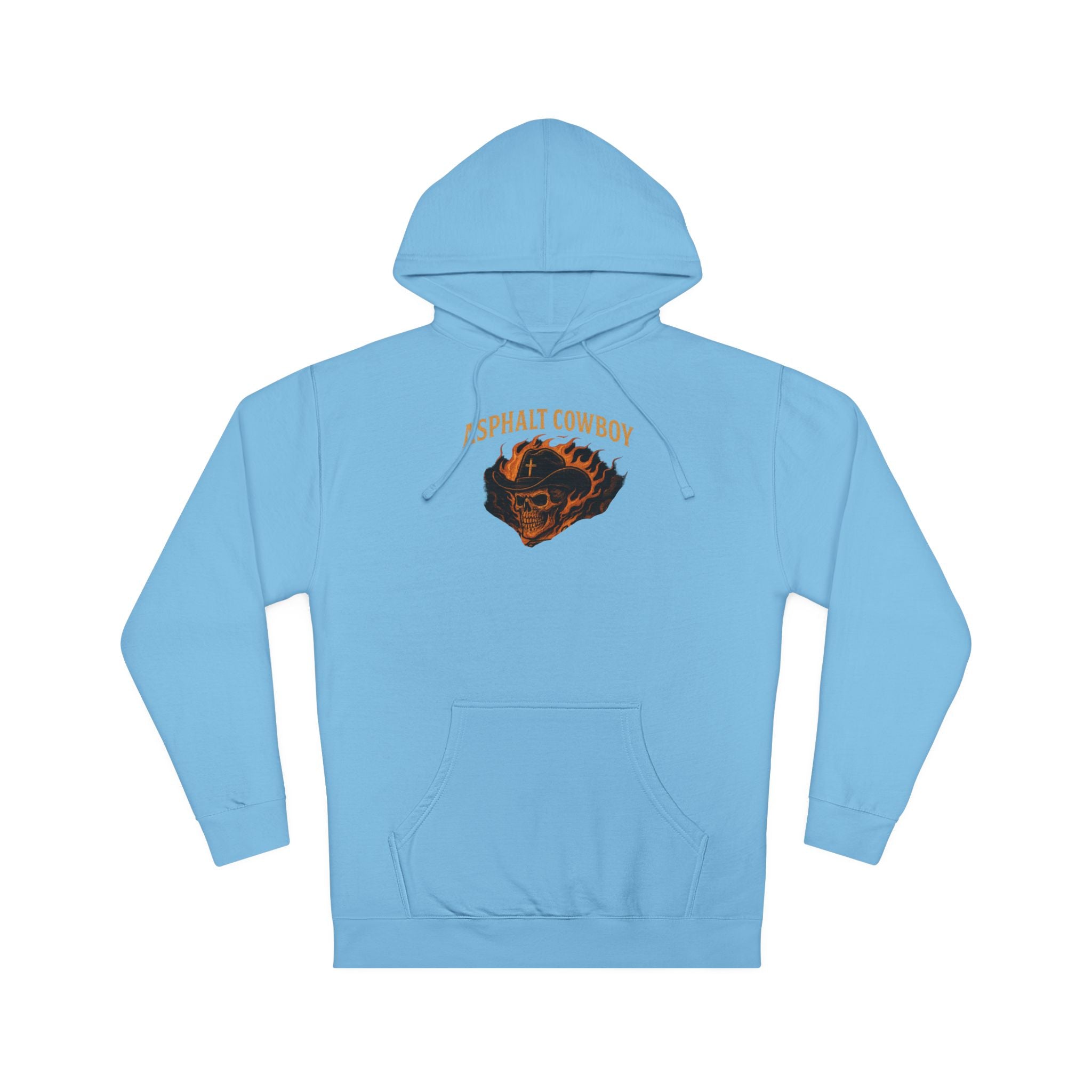 Asphalt Cowboy Hoodie — 'His Will, My Wheels' Graphic Pullover