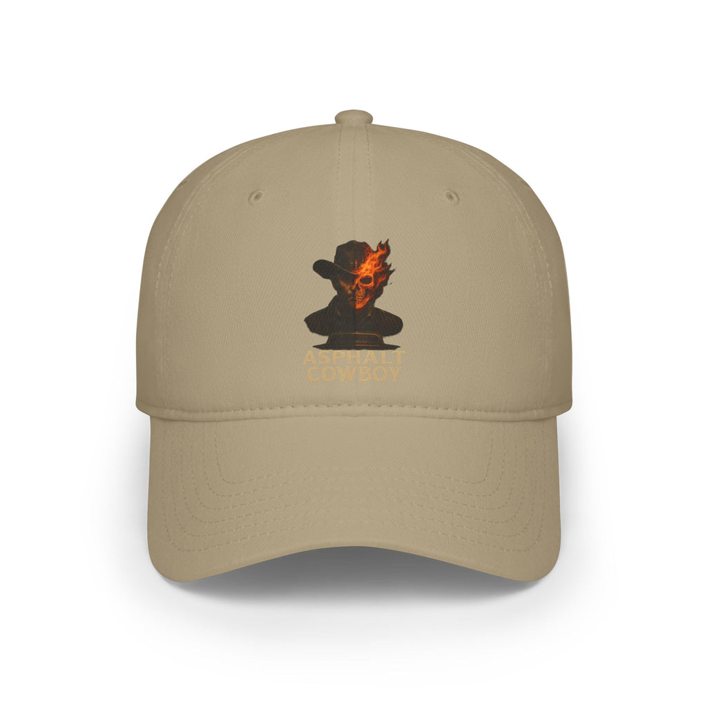 Asphalt Cowboy Flaming Skull Cap