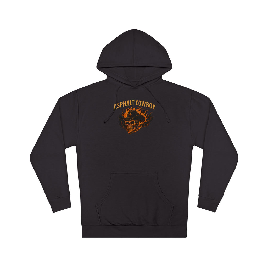Asphalt Cowboy Hoodie — 'His Will, My Wheels' Graphic Pullover