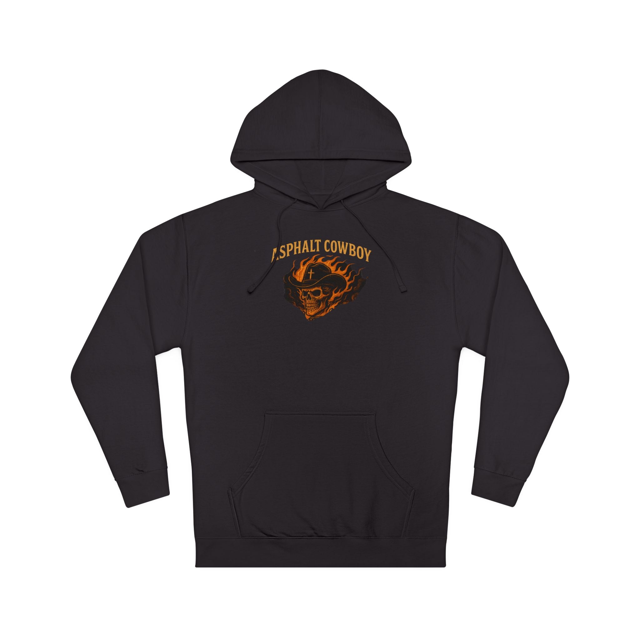 Asphalt Cowboy Hoodie — 'His Will, My Wheels' Graphic Pullover