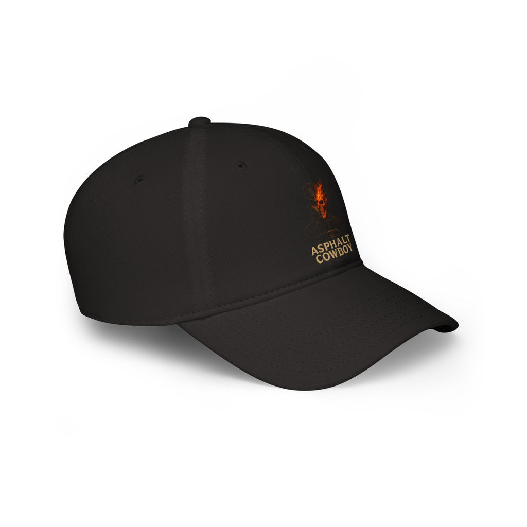 Asphalt Cowboy Flaming Skull Cap