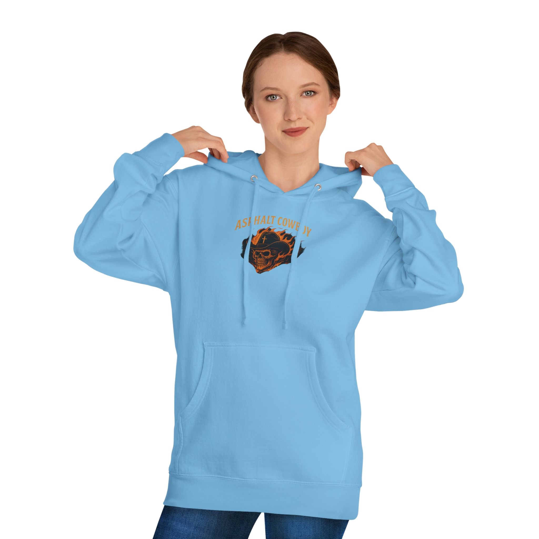 Asphalt Cowboy Hoodie — 'His Will, My Wheels' Graphic Pullover