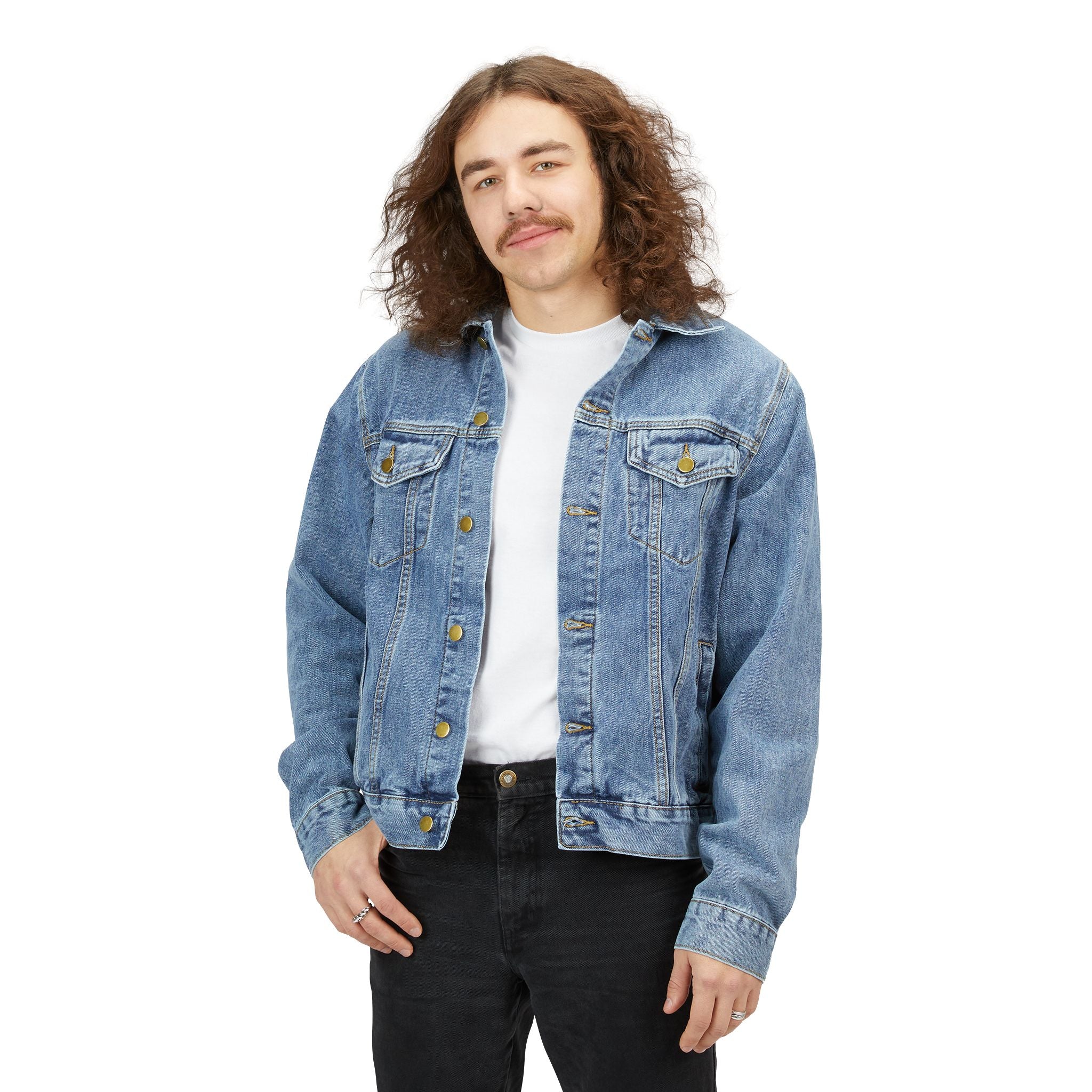 His will my wheels  Men's Denim Jacket