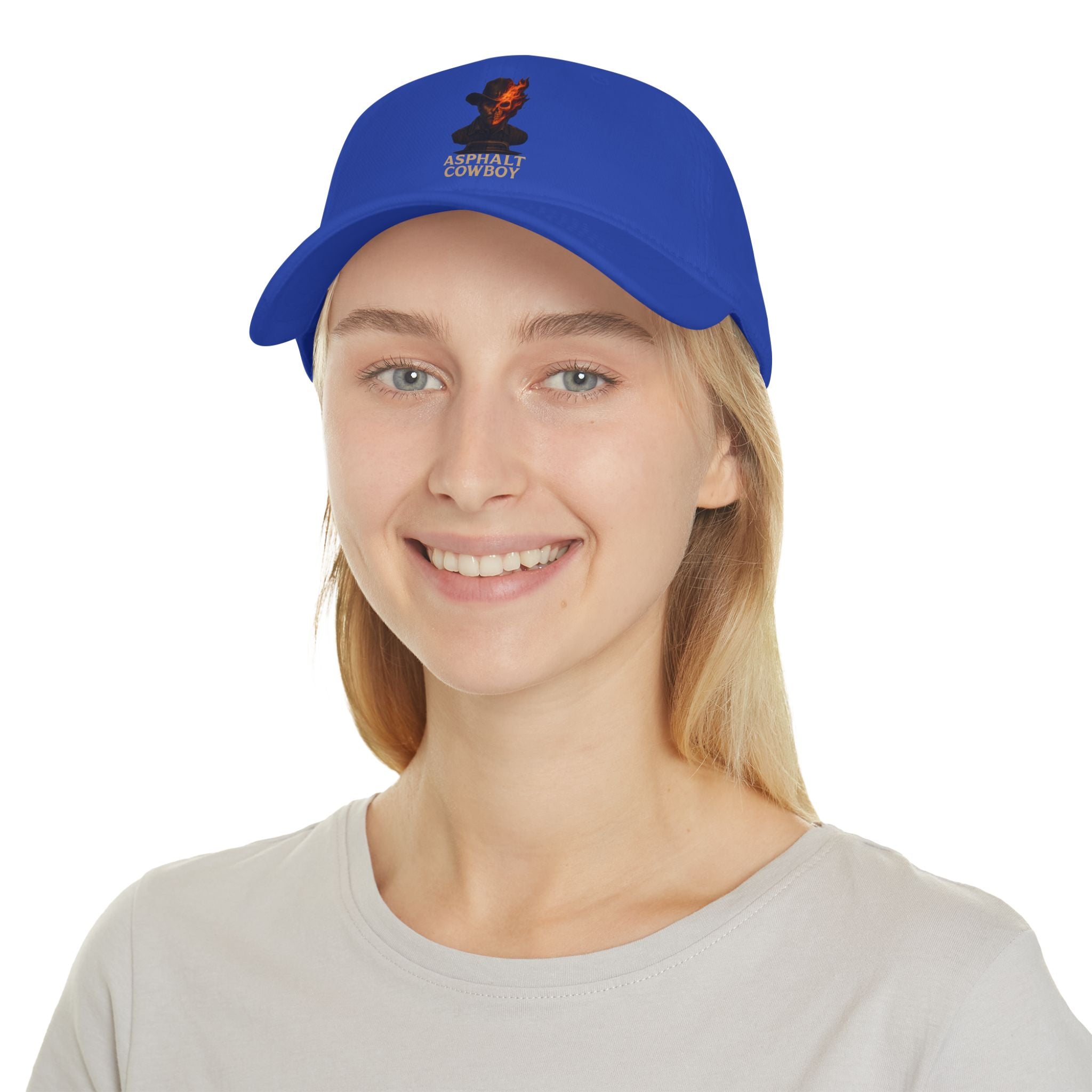 Asphalt Cowboy Flaming Skull Cap
