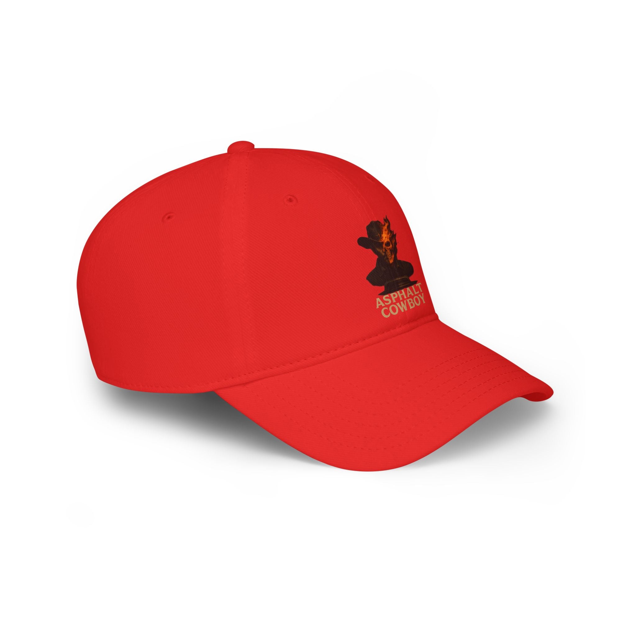 Asphalt Cowboy Flaming Skull Cap