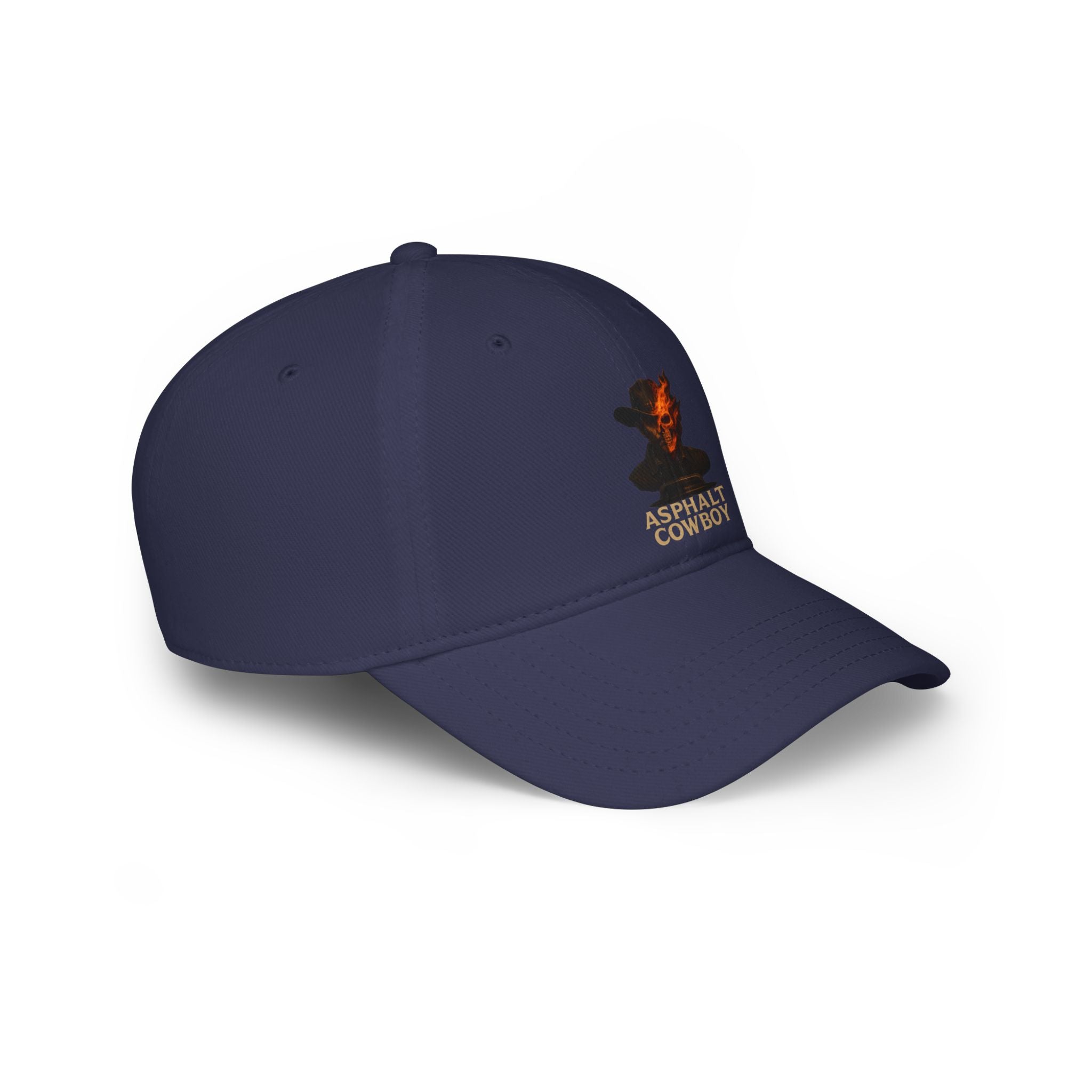 Asphalt Cowboy Flaming Skull Cap