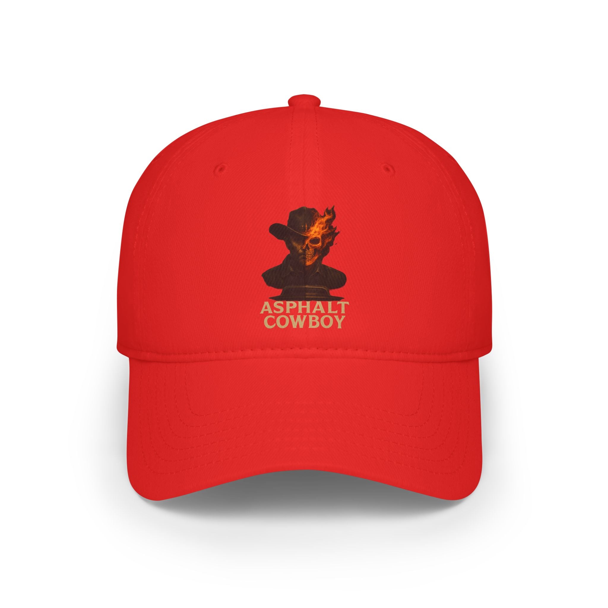 Asphalt Cowboy Flaming Skull Cap