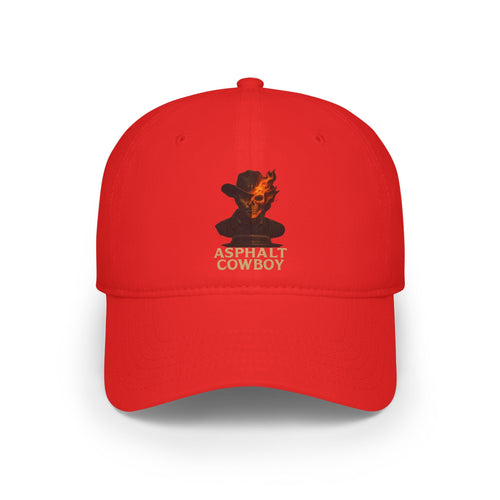 Asphalt Cowboy Flaming Skull Cap