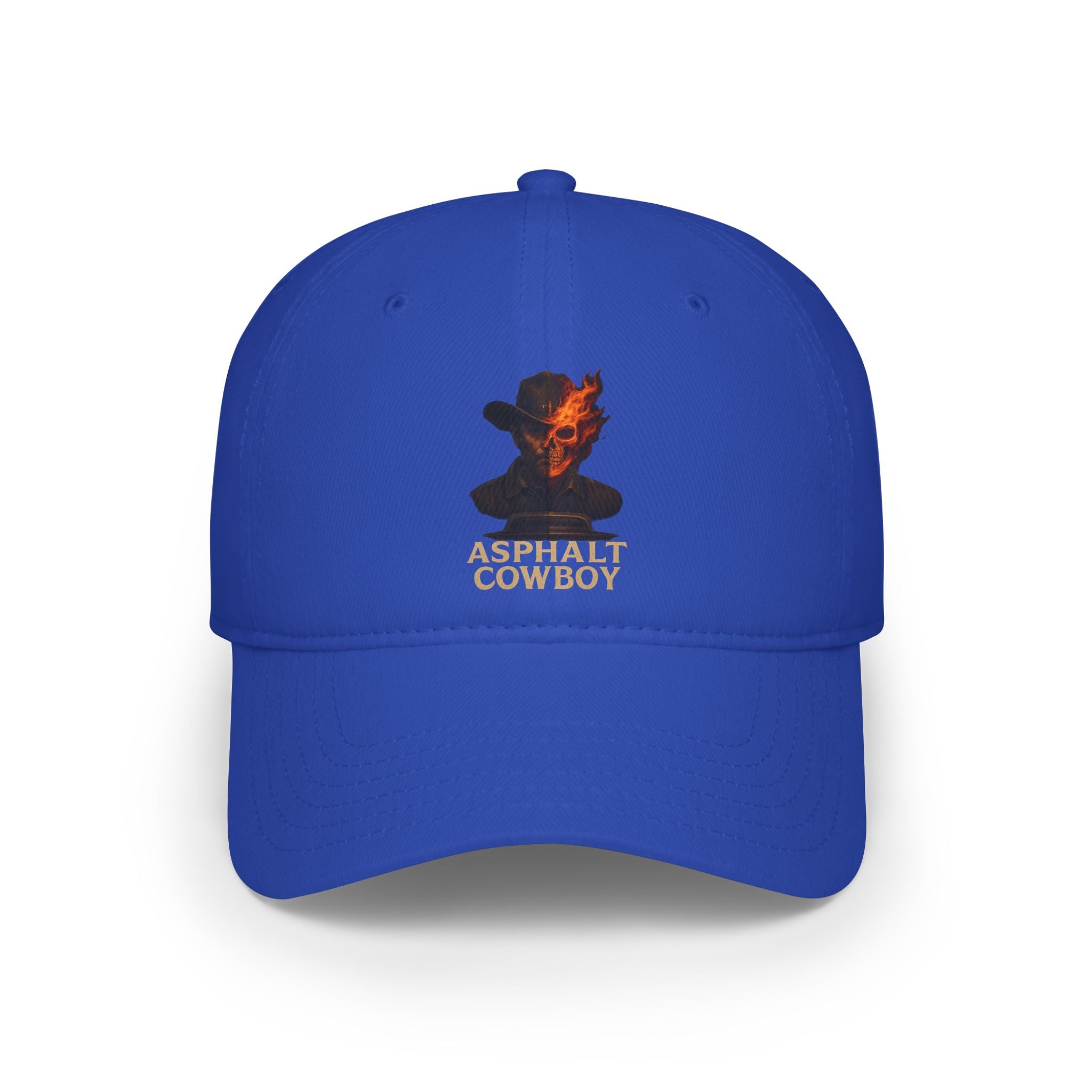 Asphalt Cowboy Flaming Skull Cap
