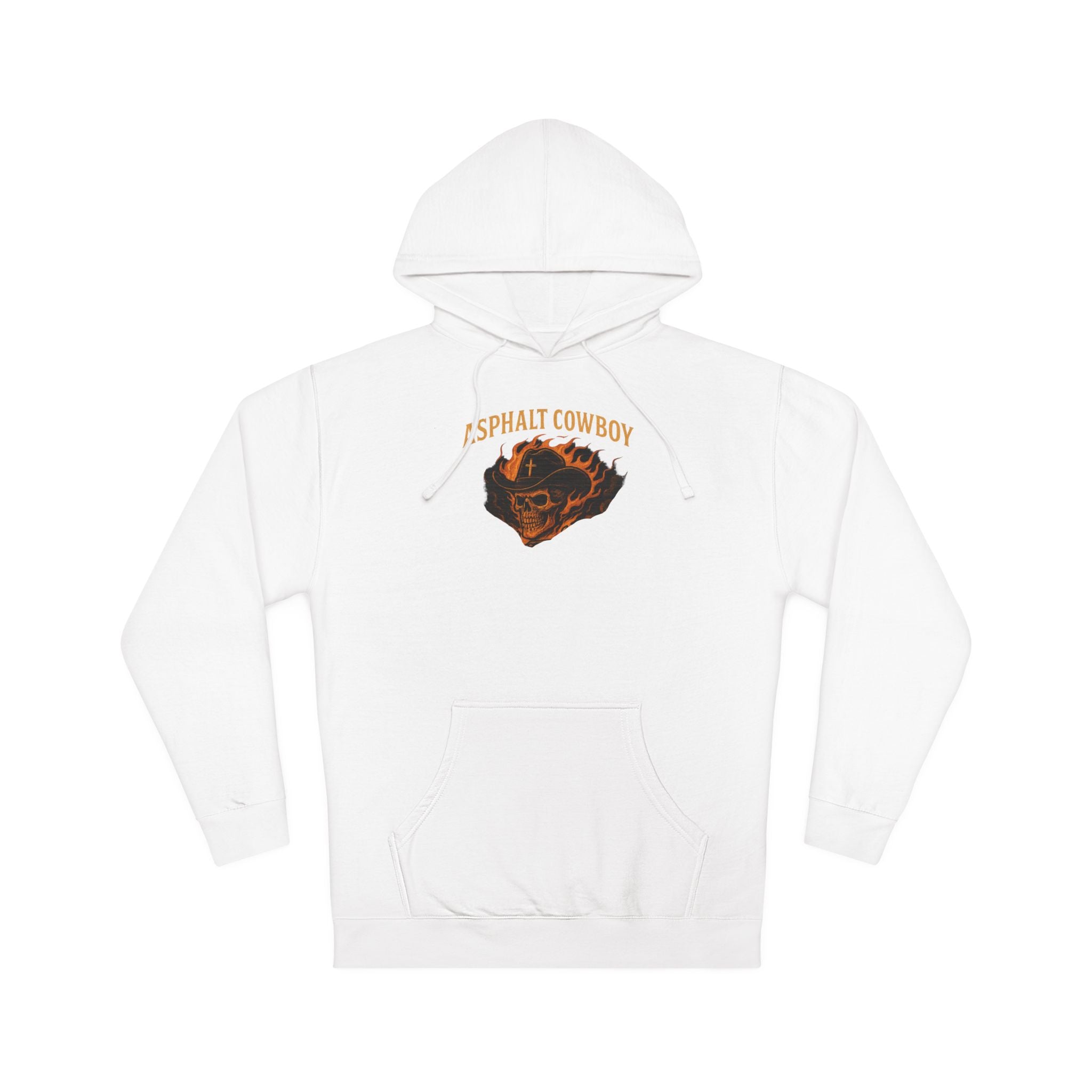 Asphalt Cowboy Hoodie — 'His Will, My Wheels' Graphic Pullover